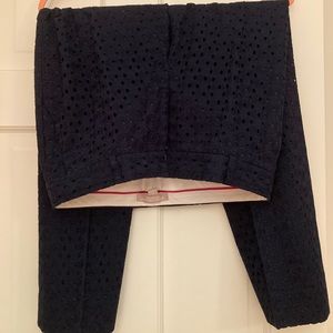 Banana republic navy eyelet pants